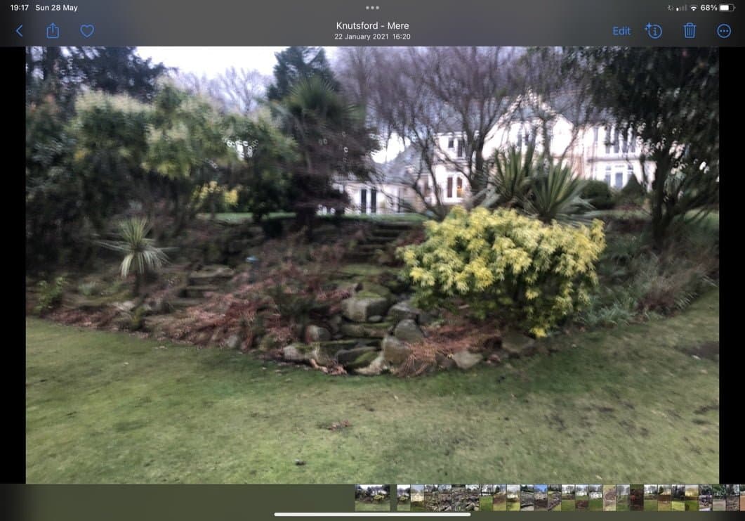 New landscaping and planting taking shape on the Mereside Road, Knutsford sloped garden